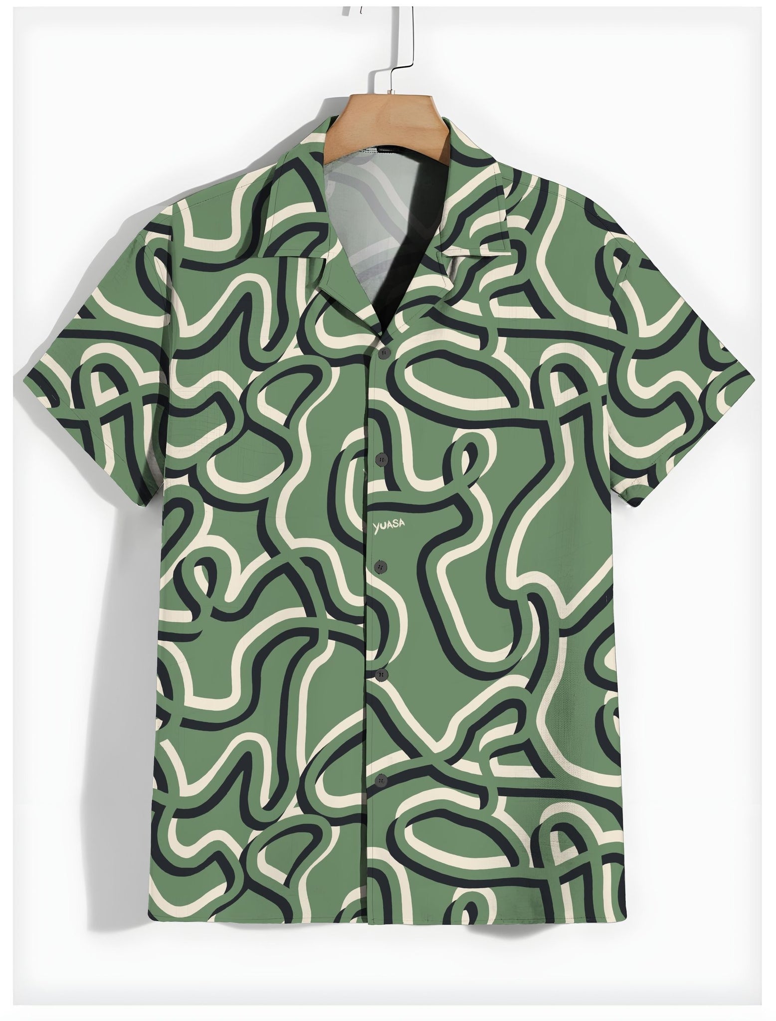 Electrical Swirl Resort Shirt Green