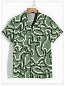 Electrical Swirl Resort Shirt Green
