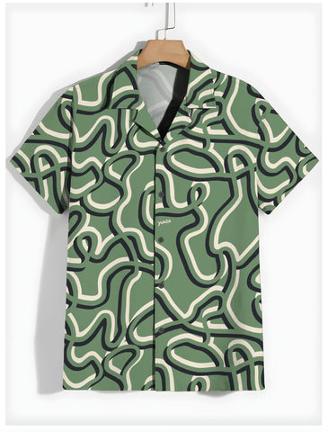Electrical Swirl Resort Shirt Green