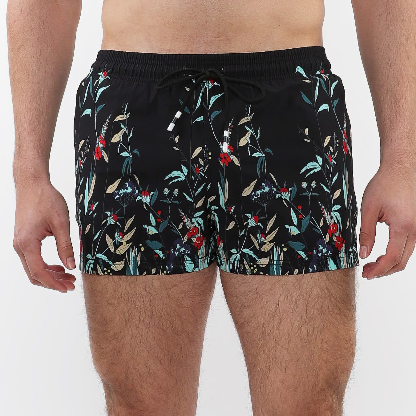 2-1/2" Swim Shorts - Floral Midnight Teal