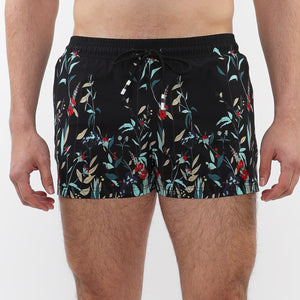 2-1/2" Swim Shorts - Floral Midnight Teal
