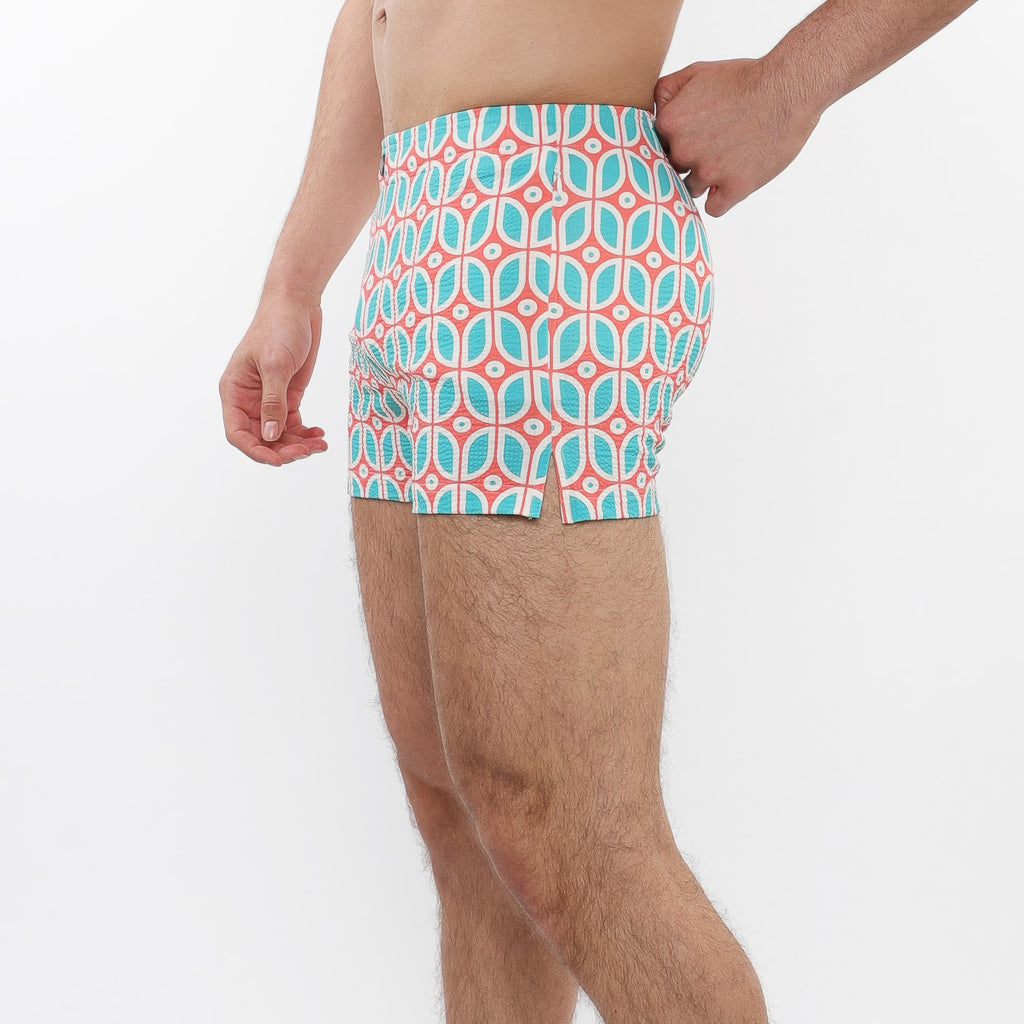 Seersucker Swim Shorts - Ovals