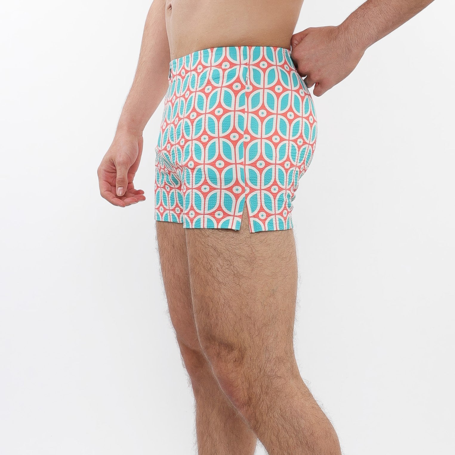 Seersucker Swim Shorts - Ovals