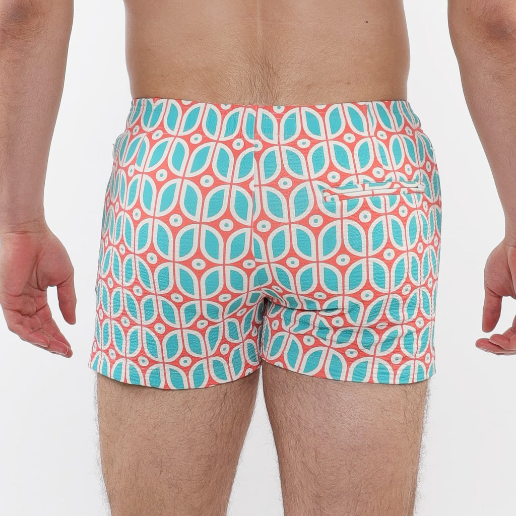 Seersucker Swim Shorts - Ovals