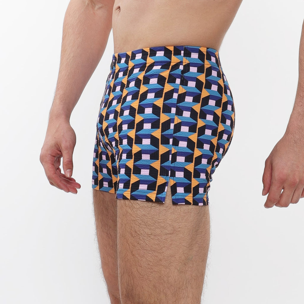Seersucker Swim Shorts - Boxes