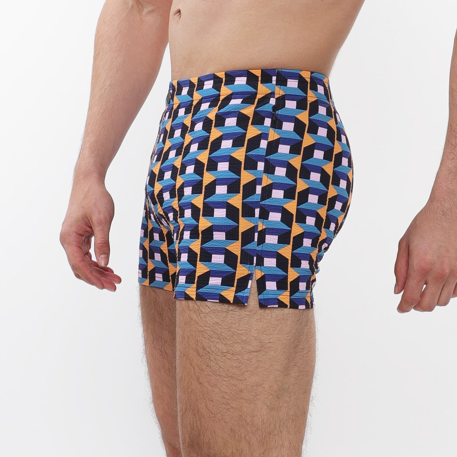 Seersucker Swim Shorts - Boxes
