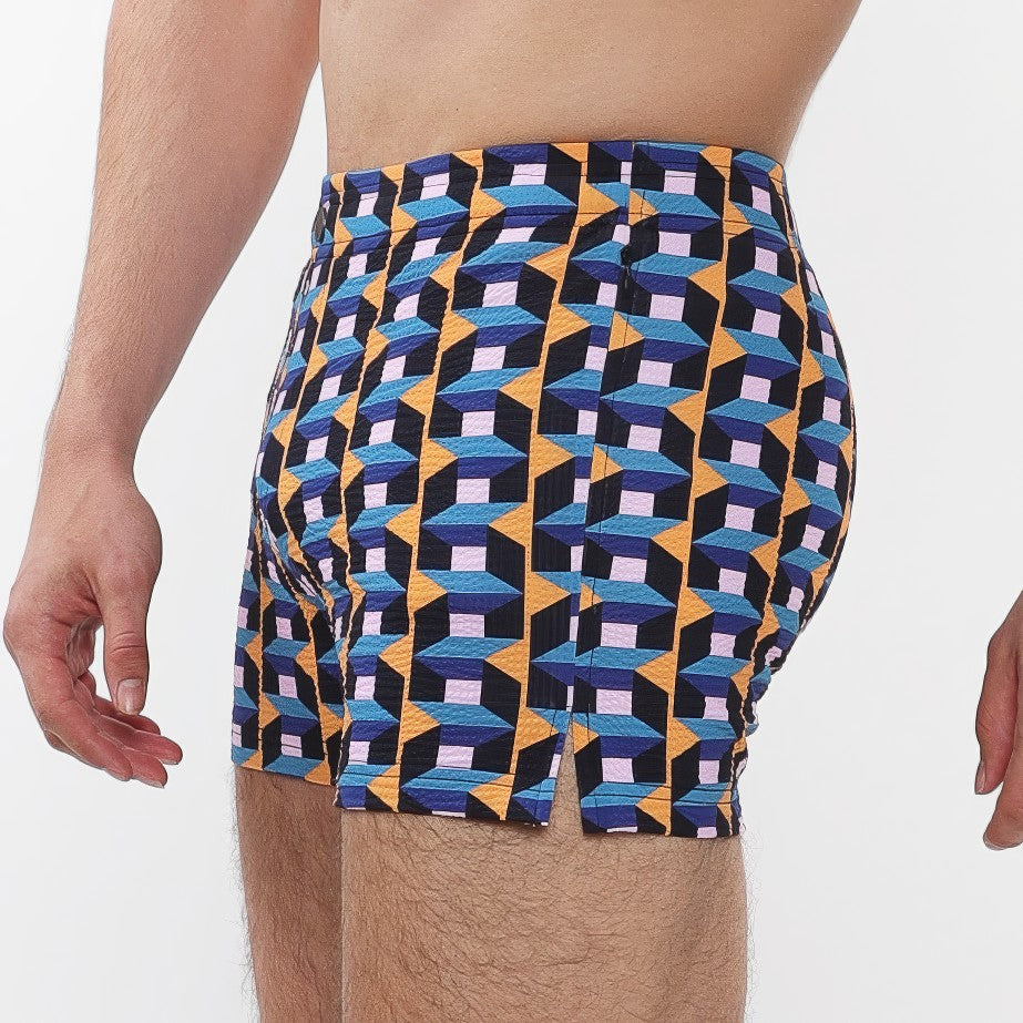 Seersucker Swim Shorts - Boxes