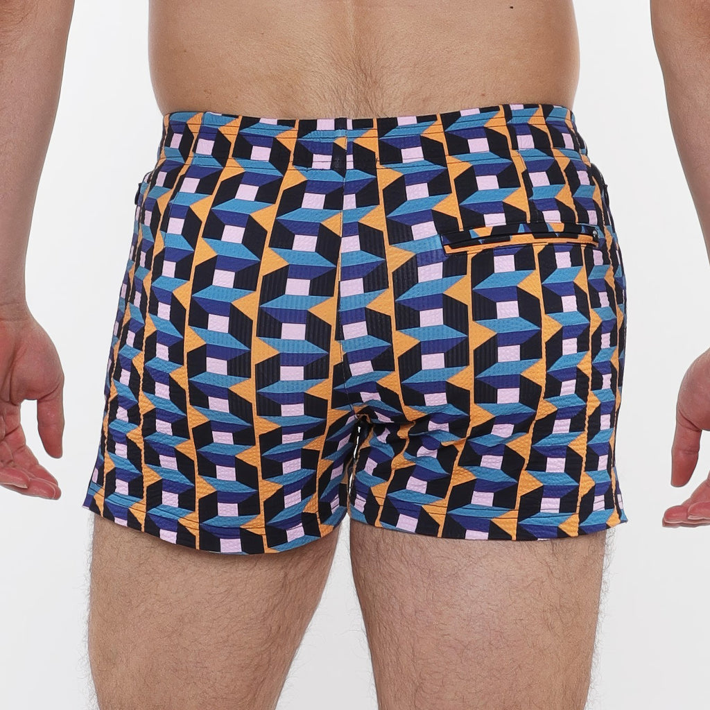 Seersucker Swim Shorts - Boxes