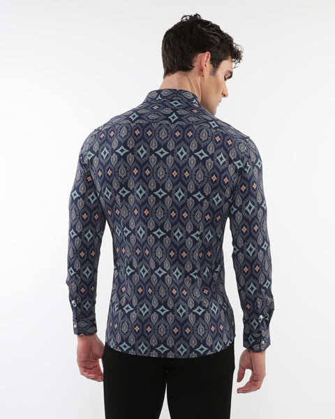 Jade Leaves Long Sleeve Shirt