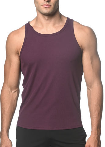 Rib Modal Tank Aubergine