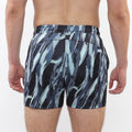 Mesh Performance Shorts-Brushstrokes Print Aloe Black