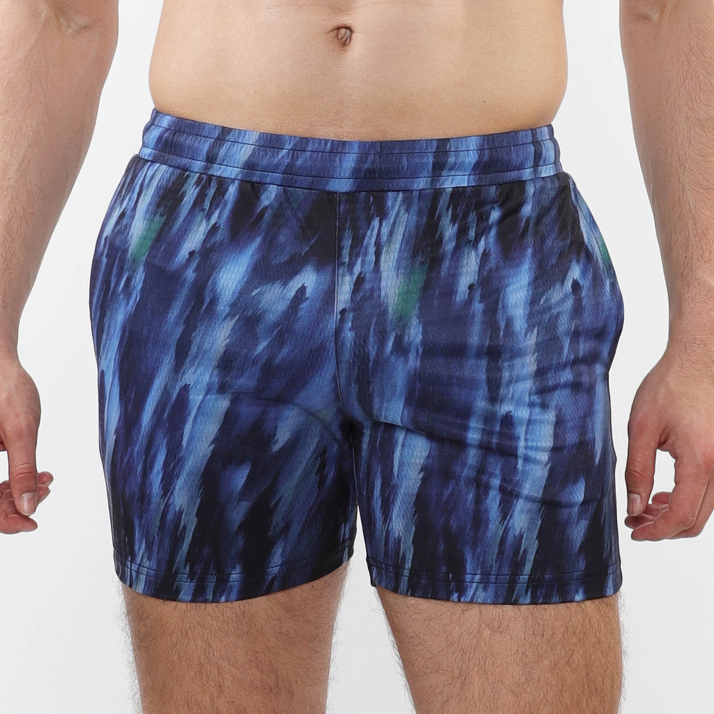 Mesh Performance Shorts-Abstract Print