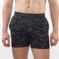 Mesh Performance Shorts-Triangles Print Orange Black