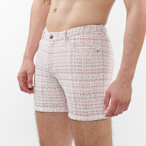 5" KNIT Shorts - Blush Tweed