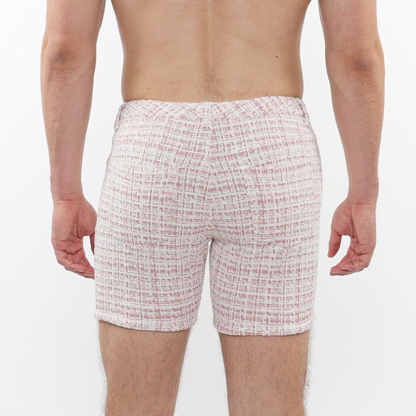 5" KNIT Shorts - Blush Tweed