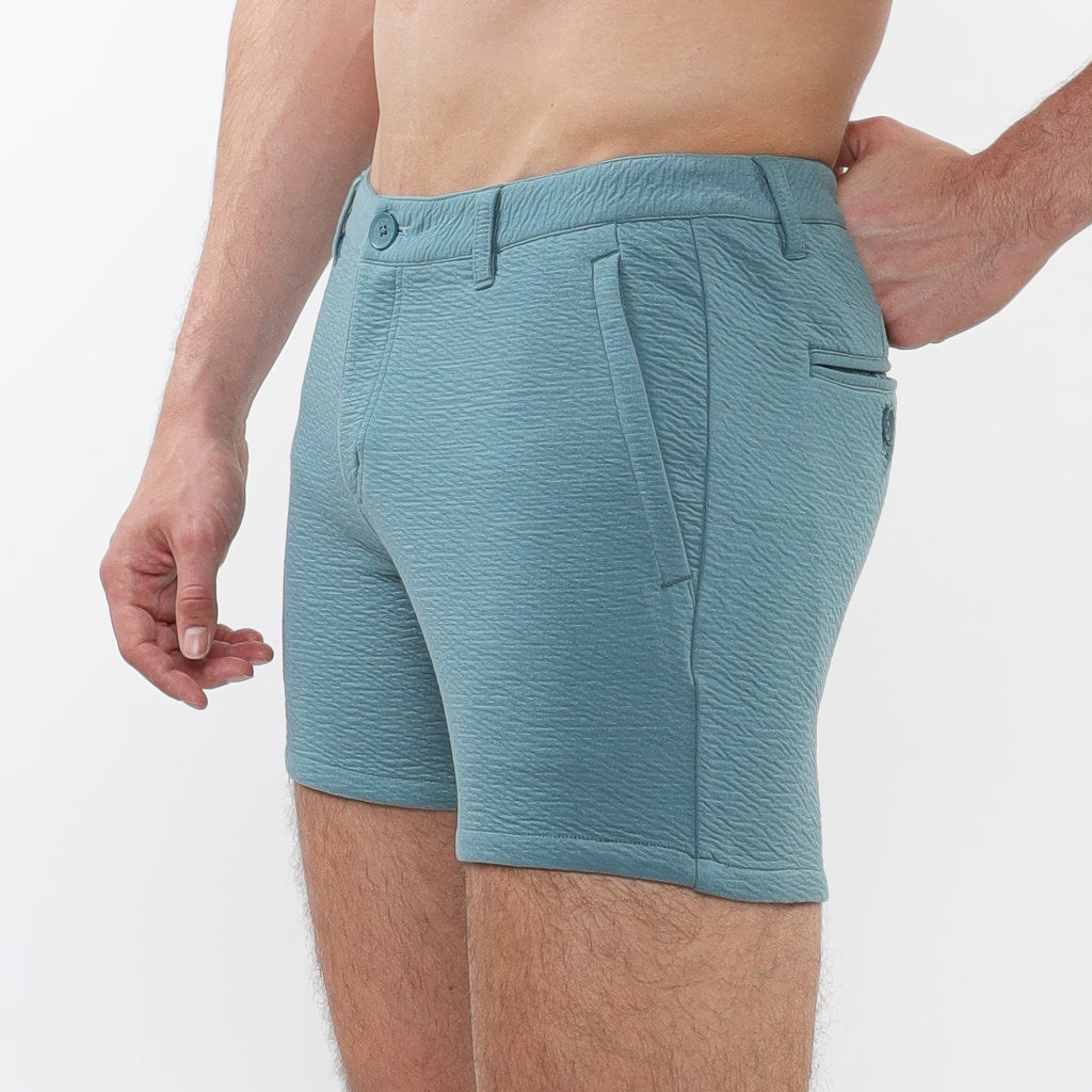 5" Stretch Knit Chino Short w/zip pockets