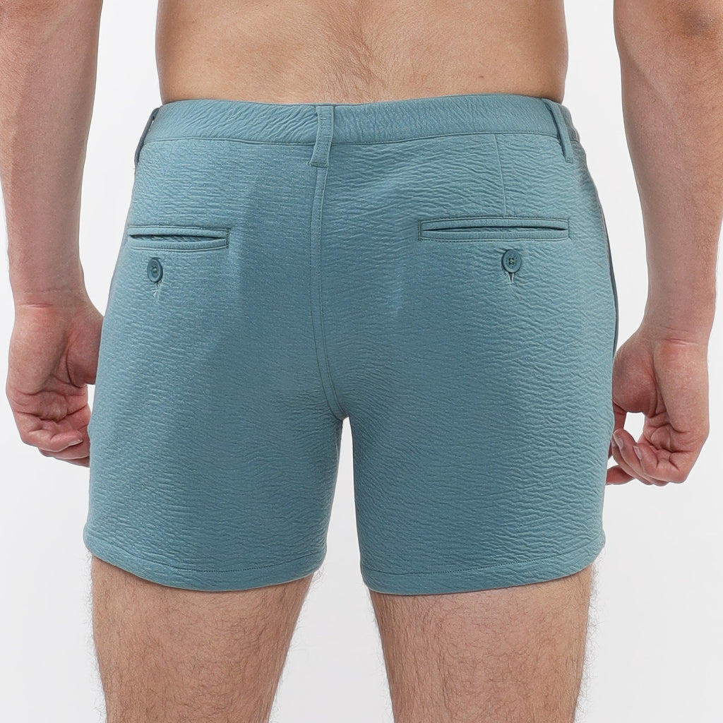 5" Stretch Knit Chino Short w/zip pockets