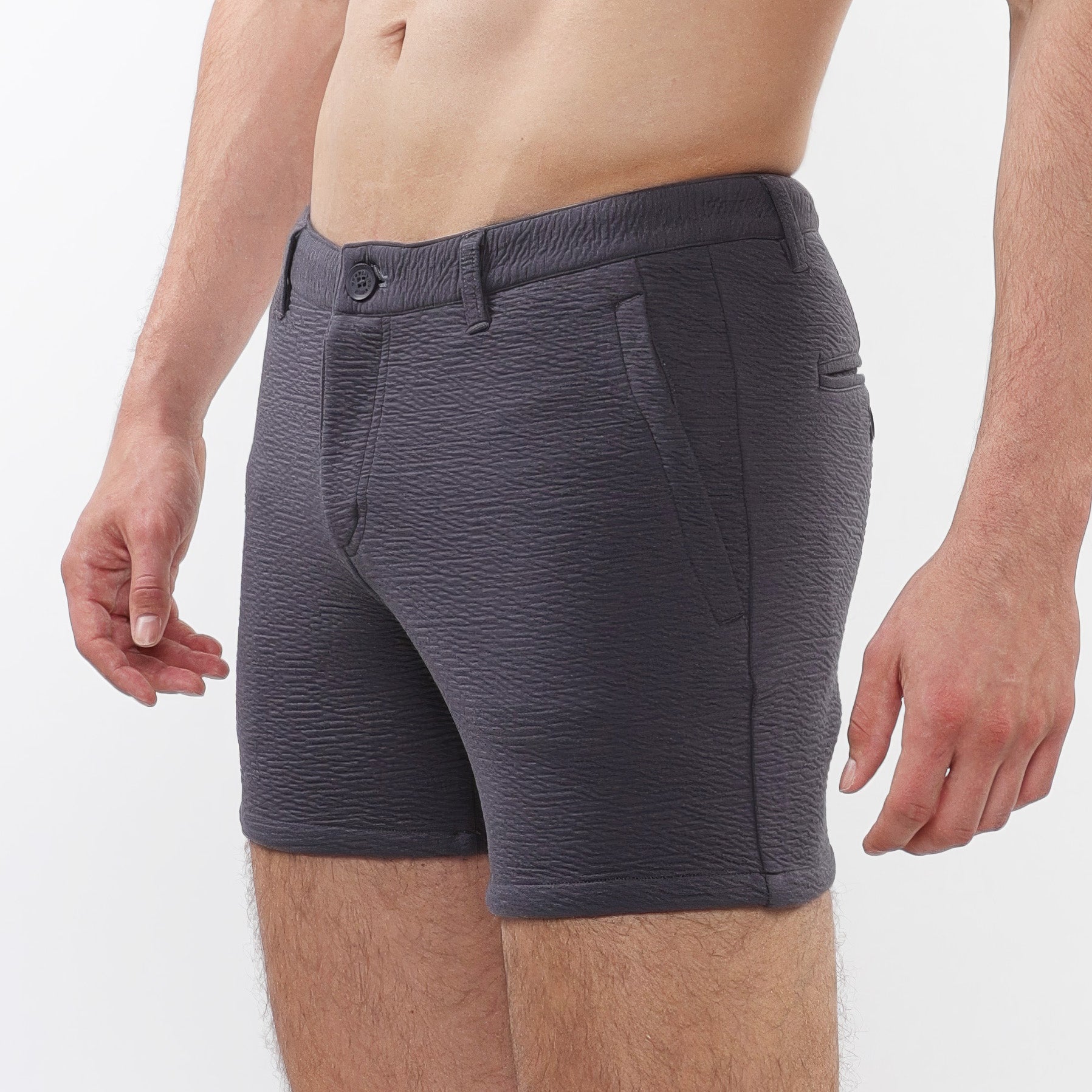 5" Stretch Knit Chino Short w/zip pockets