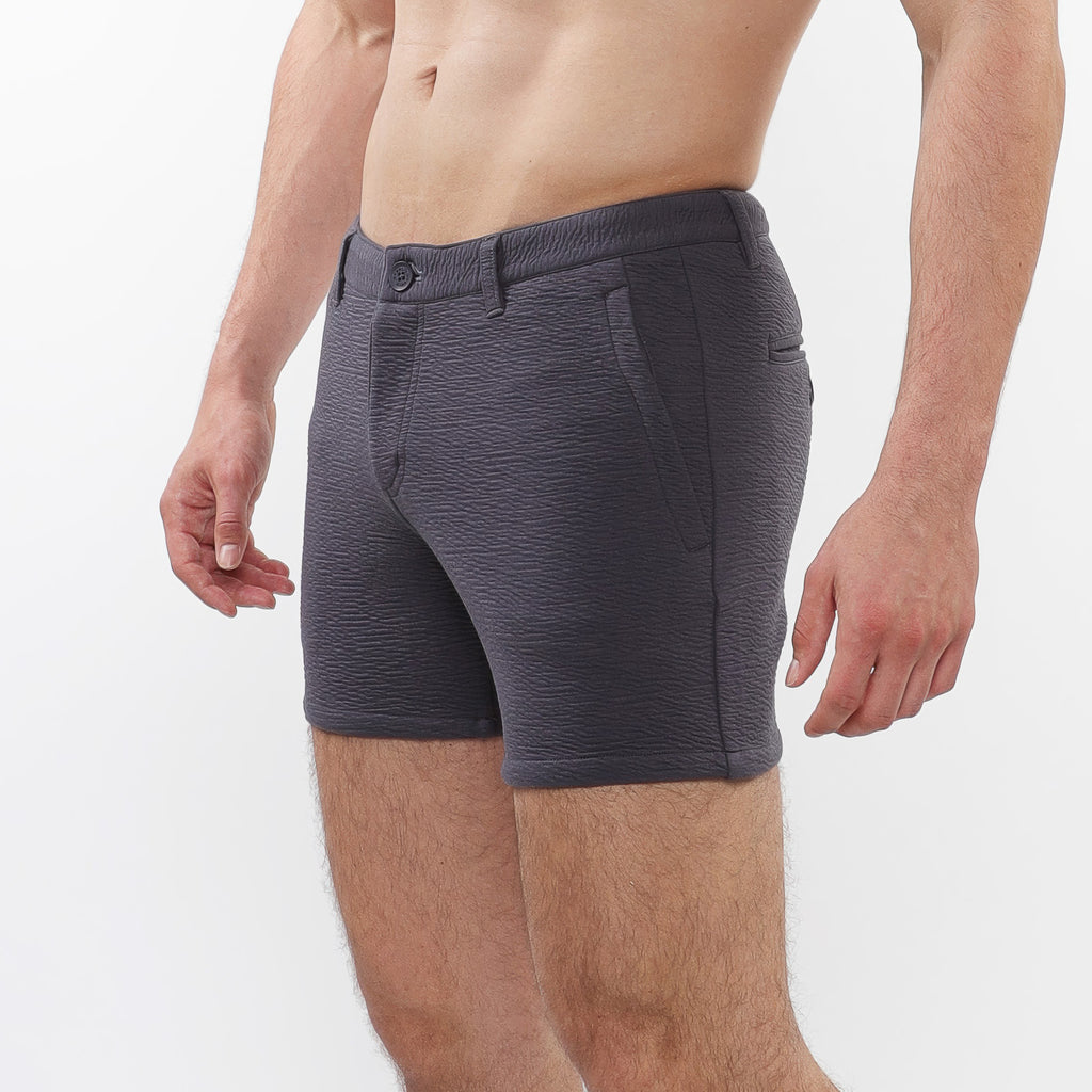 5" Stretch Knit Chino Short w/zip pockets