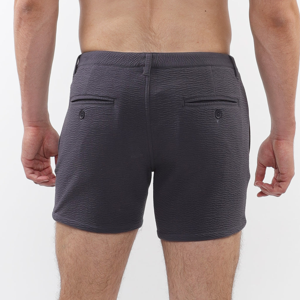 5" Stretch Knit Chino Short w/zip pockets