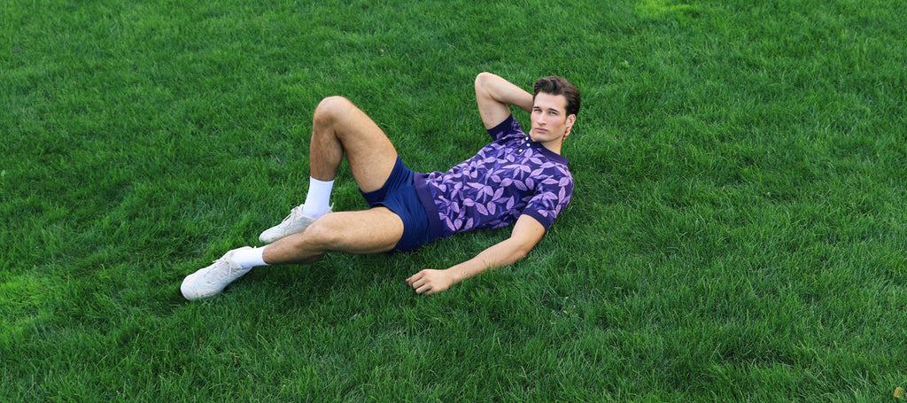 Jacquard Knit 3-Button Polo