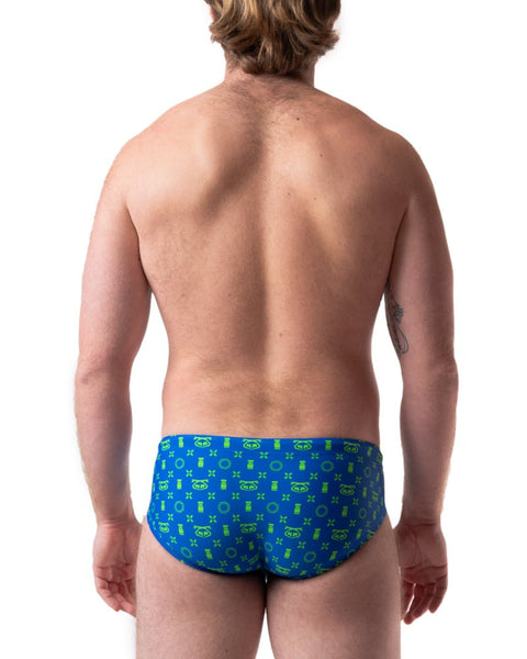 Asspiration Bikini - Prince Blue/Neon Green
