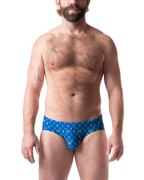 Asspiration Bikini - Prince Blue/Neon Green