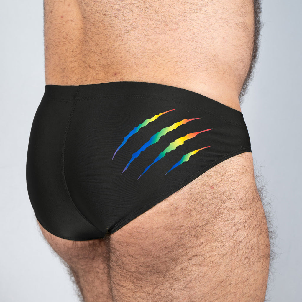 Bear Scratch Swim Brief Black