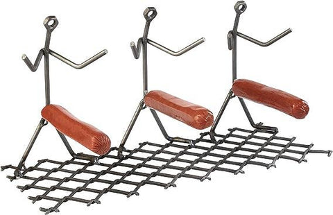 Hot Dog Roaster Stainless Steel Three Man Stick Figure