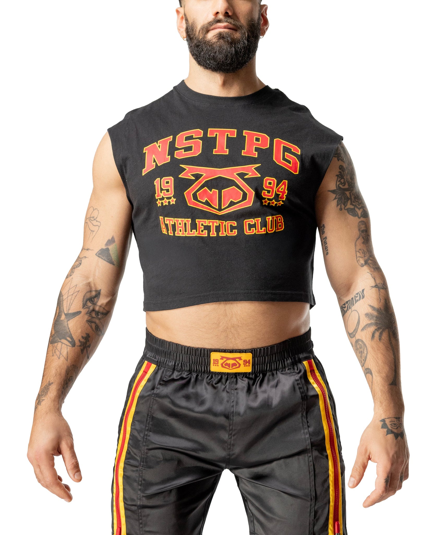 Contender Sleeveless Crop Top Black