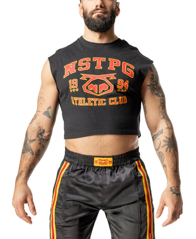 Contender Sleeveless Crop Top Black