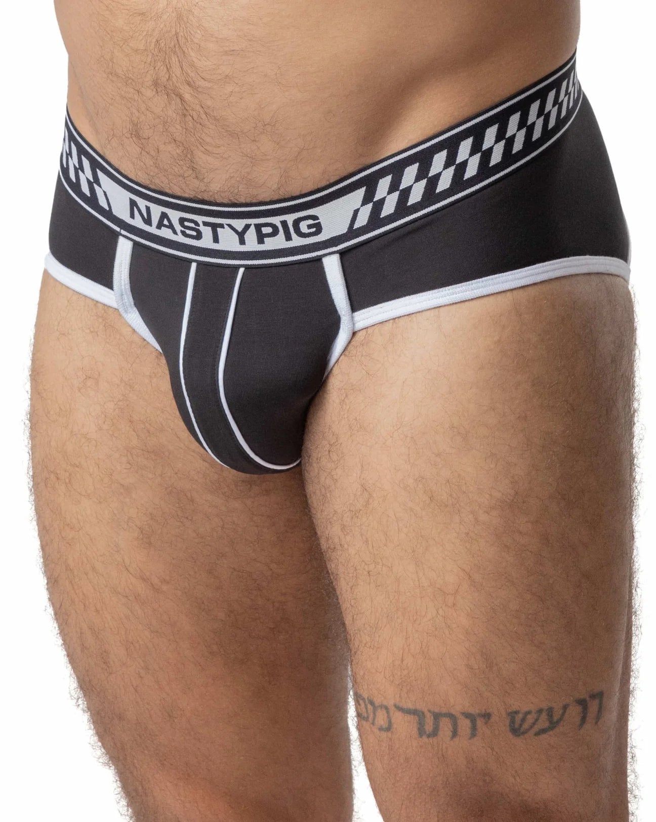 Chase U-Front Brief Black White