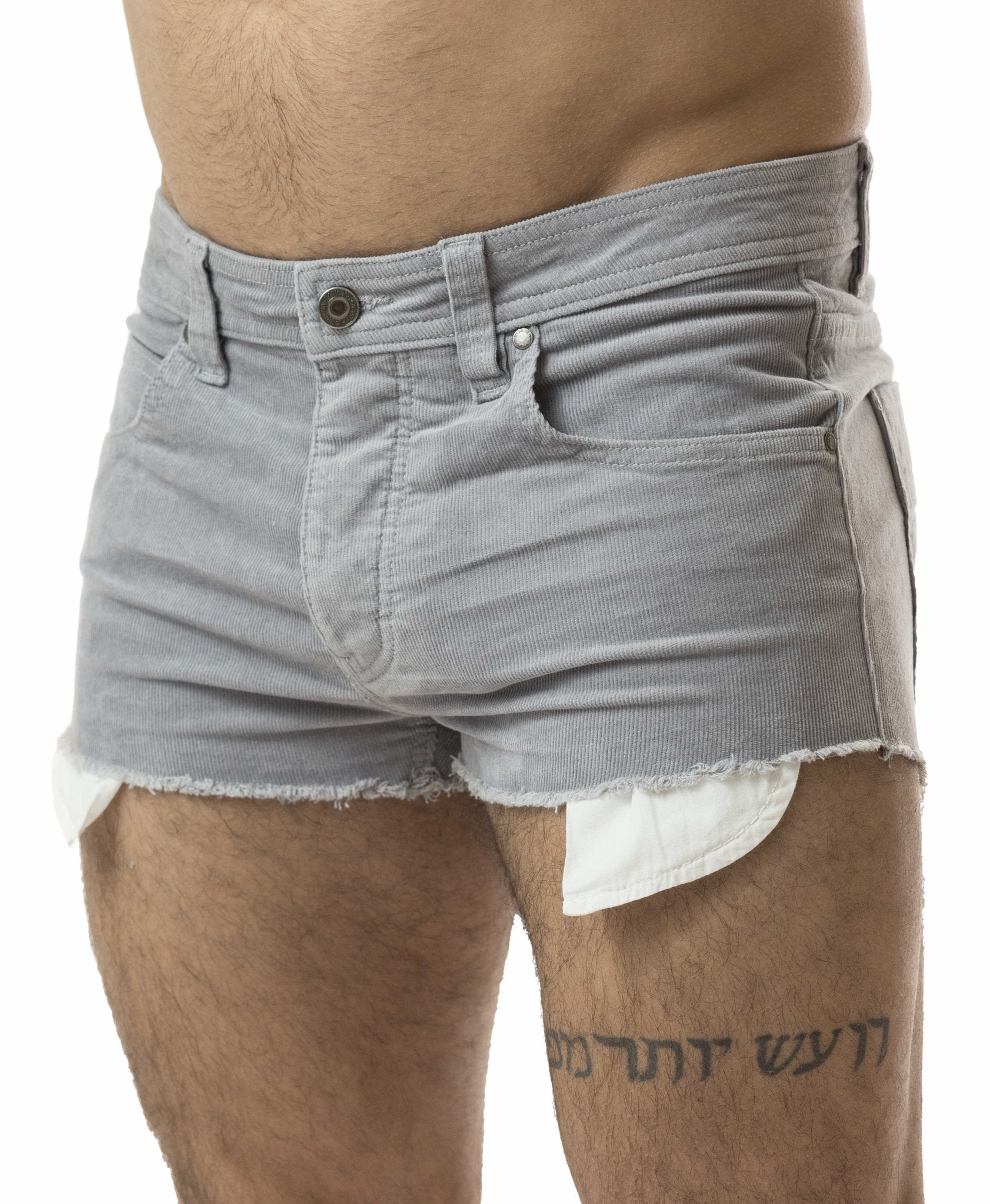 Cord Duke Short Grey