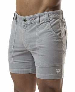 Cord Rugby Short Grey