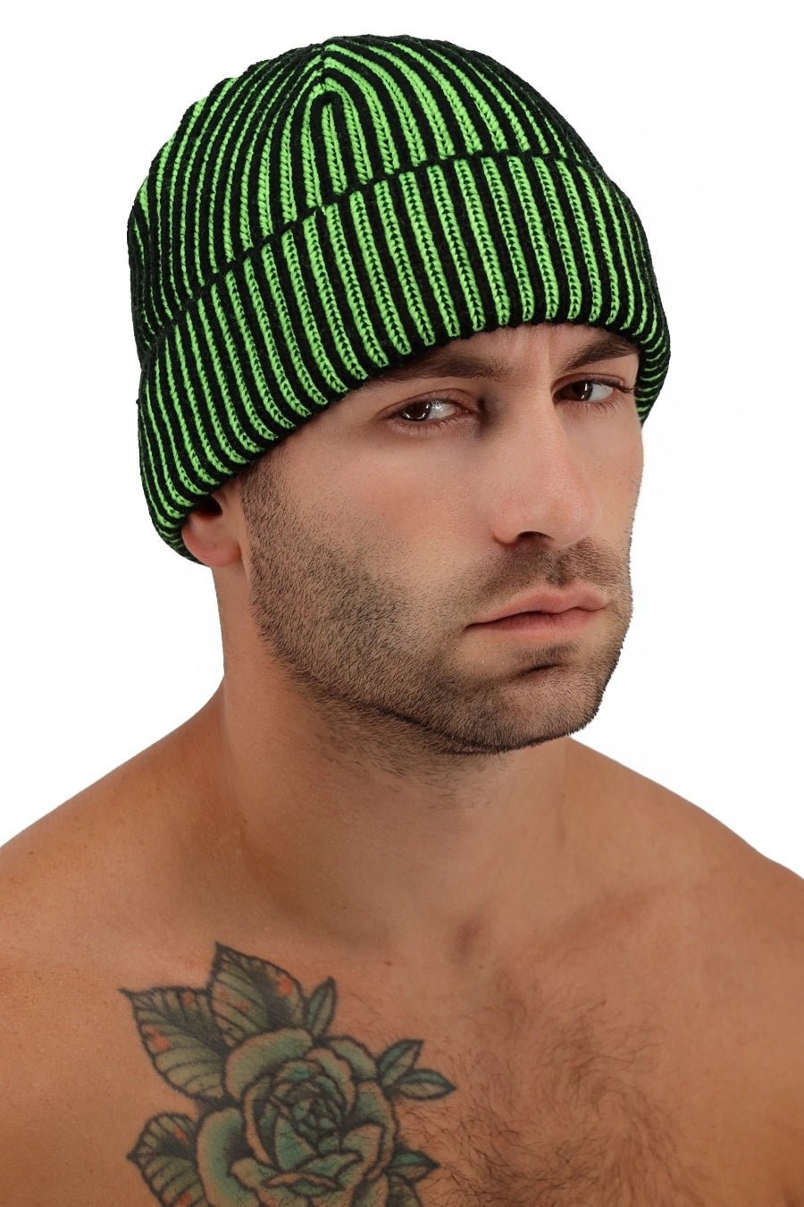 Darkroom Rib Beanie NEON GREEN