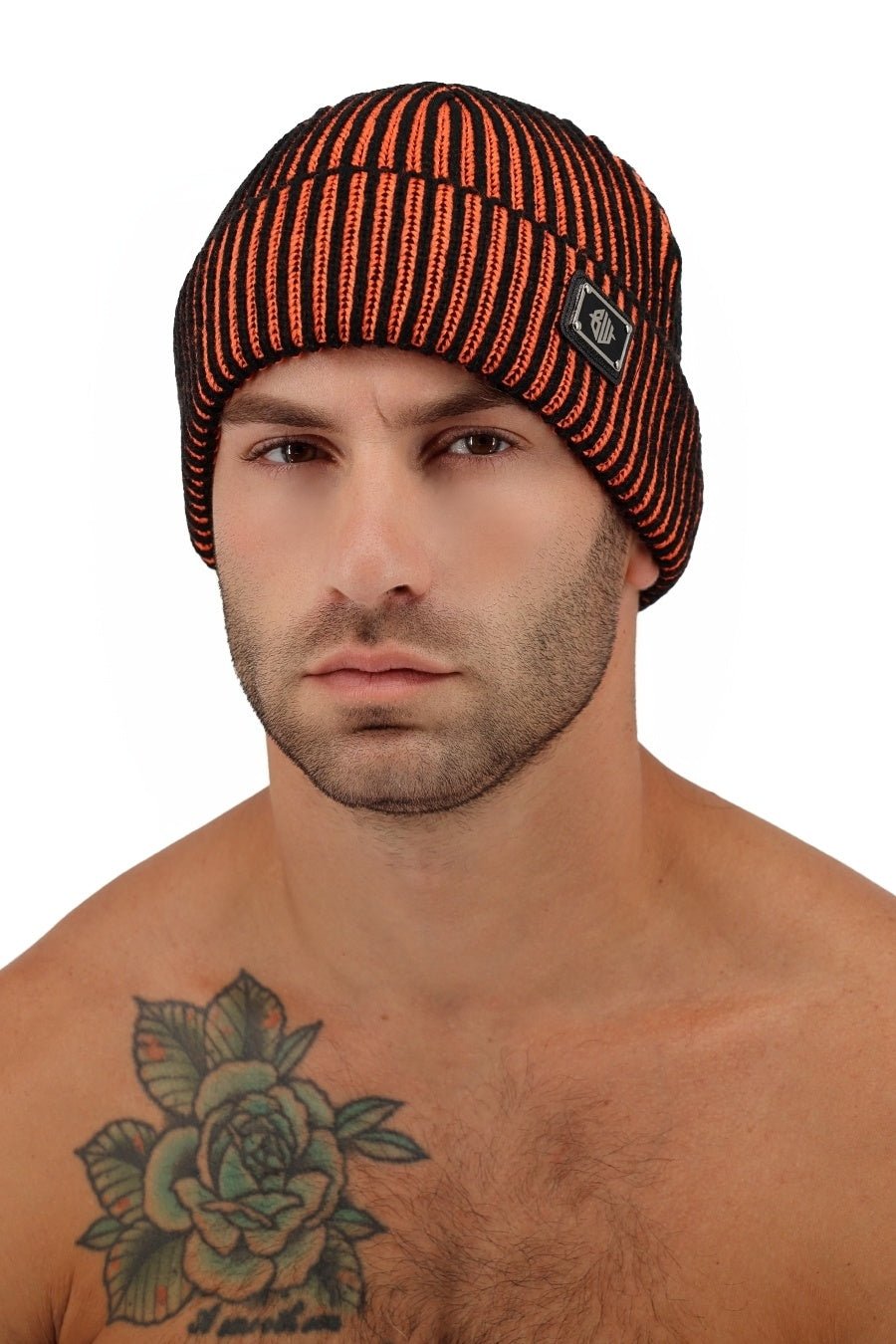 Darkroom Rib Beanie NEON ORANGE