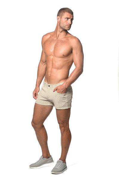 3” Jacquard Knit Jean Short - DIAMONDS