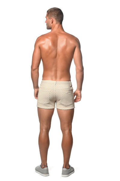 3” Jacquard Knit Jean Short - DIAMONDS