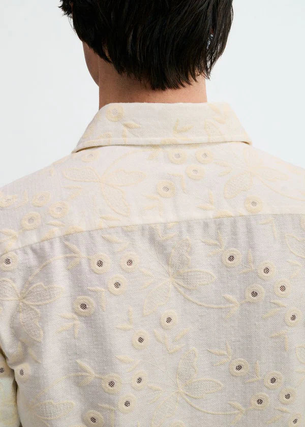 Stretch Eyelet Knit Short Sleeve Shirt