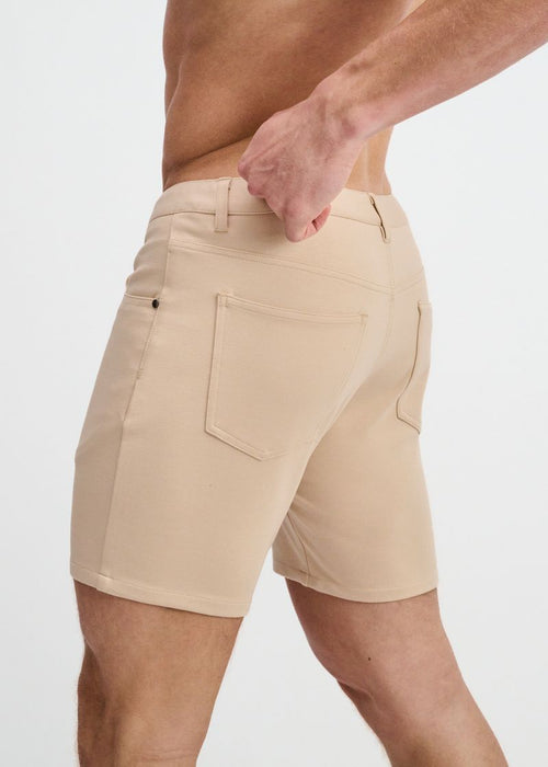 5" Stretch Knit Jean Short - Crust Crust