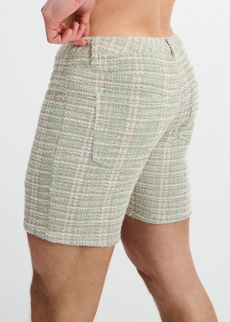 5" Jacquard Stretch Knit Jean Short-Clover
