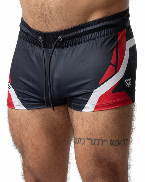 Full Throttle Trunk Short Black Red