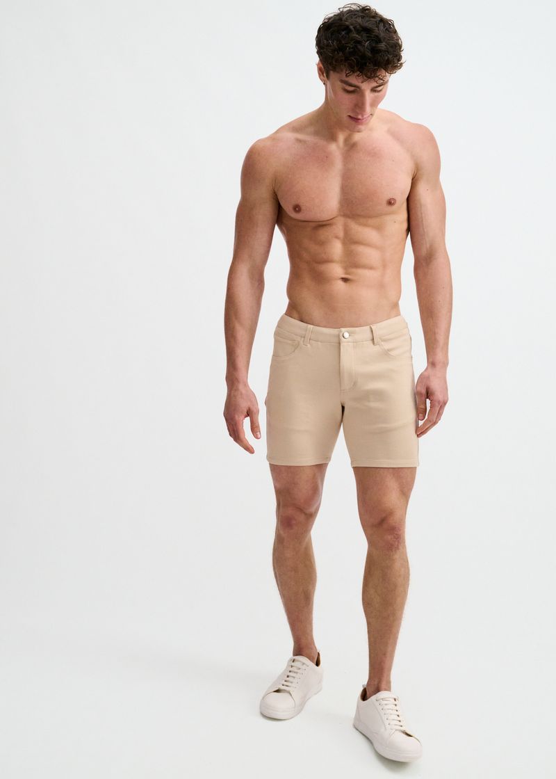 5" Stretch Knit Jean Short - Crust