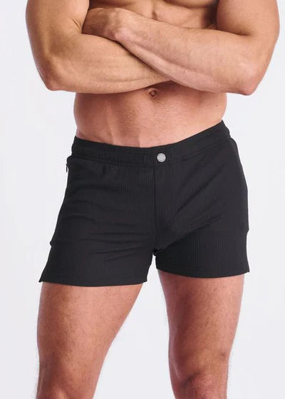 Solid Seersucker Swim Shorts