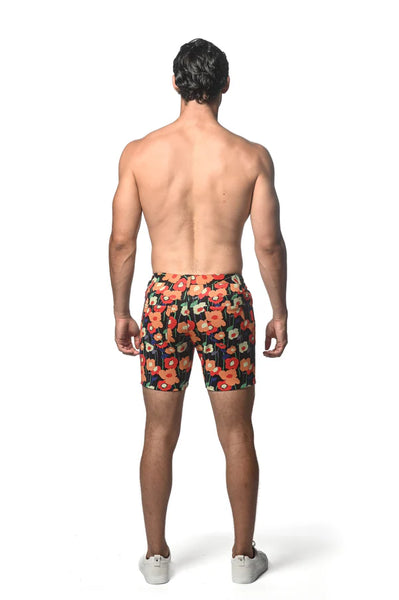 5" KNIT Flower Printed Stretch Shorts