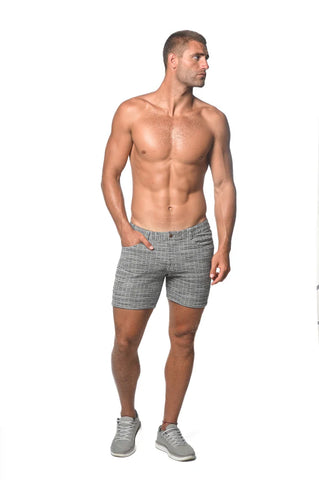 5" KNIT Navy/White Tweed Shorts Navy White