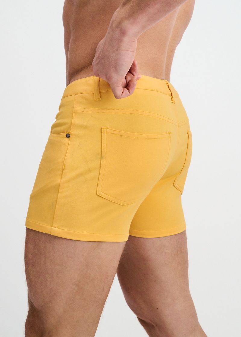 3" Stretch Knit Jean Short - Bumblebee
