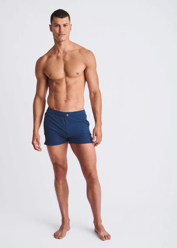 Solid Seersucker Swim Shorts