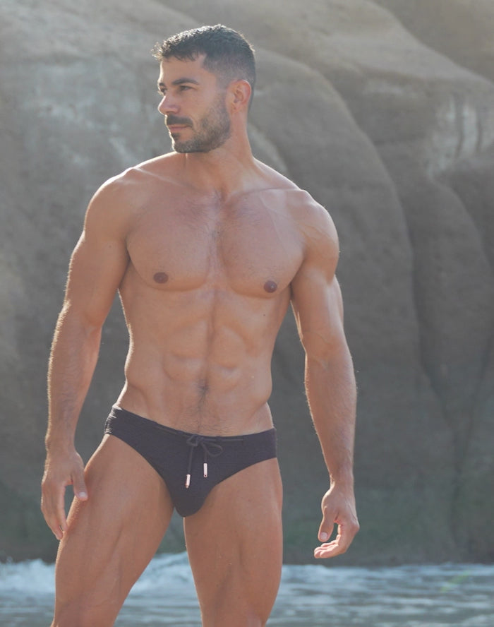 Signet Textured Swim Brief