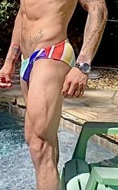 Billy Boy Pride Stripe Swim Brief Rainbow